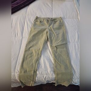 Zara Basic Light Green Denim Pants